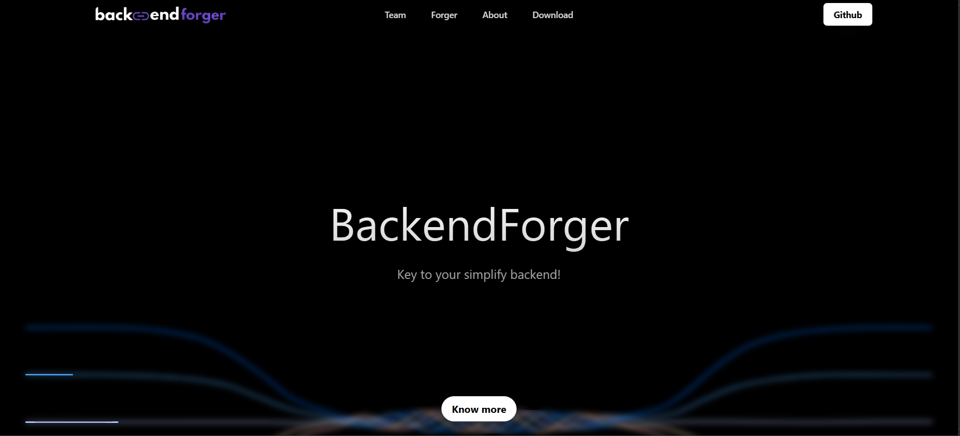 Preview of BackendForger
